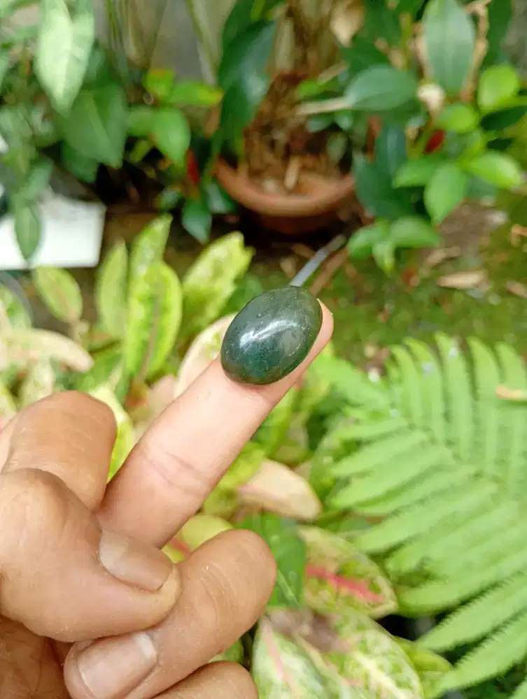 Batu Akik Lumut Hijau.