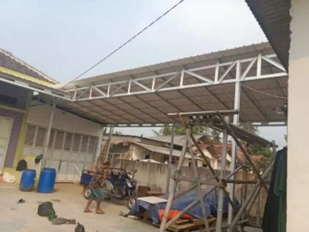 Kanopi baja ringan atap alderon, spandek pasir dan polos