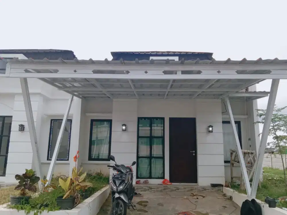 Kanopi baja ringan atap alderon, spandek pasir dan polos