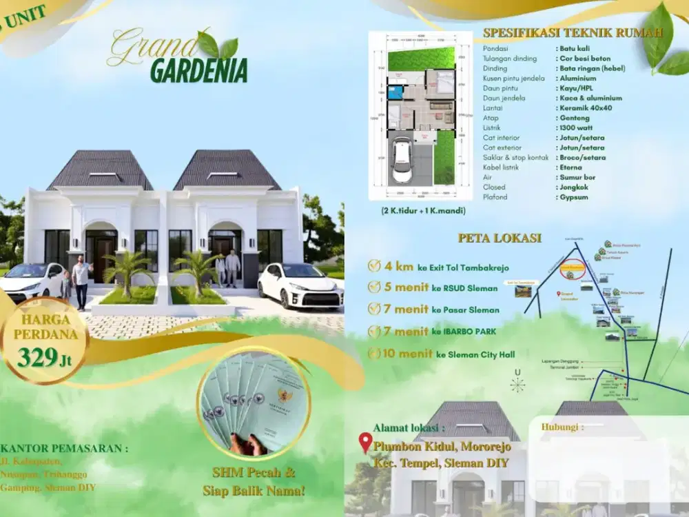Rumah Cantik Sleman Bisa Cicil Legalitas Lengkap Siap Dibangun!