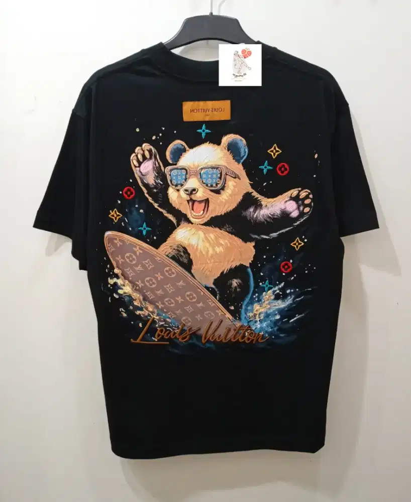 LOUIS VUITTON PANDA SURF BLACK TSHIRT