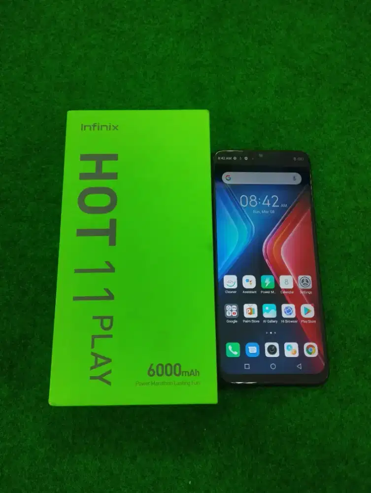 infinix hot 11 play ram 4/64gb lengkap mulus