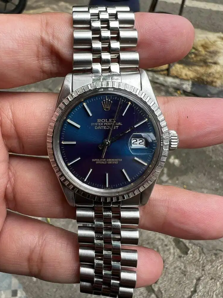 Rolex Datejust Ref 16030 - Blue Sunburst Dial Original