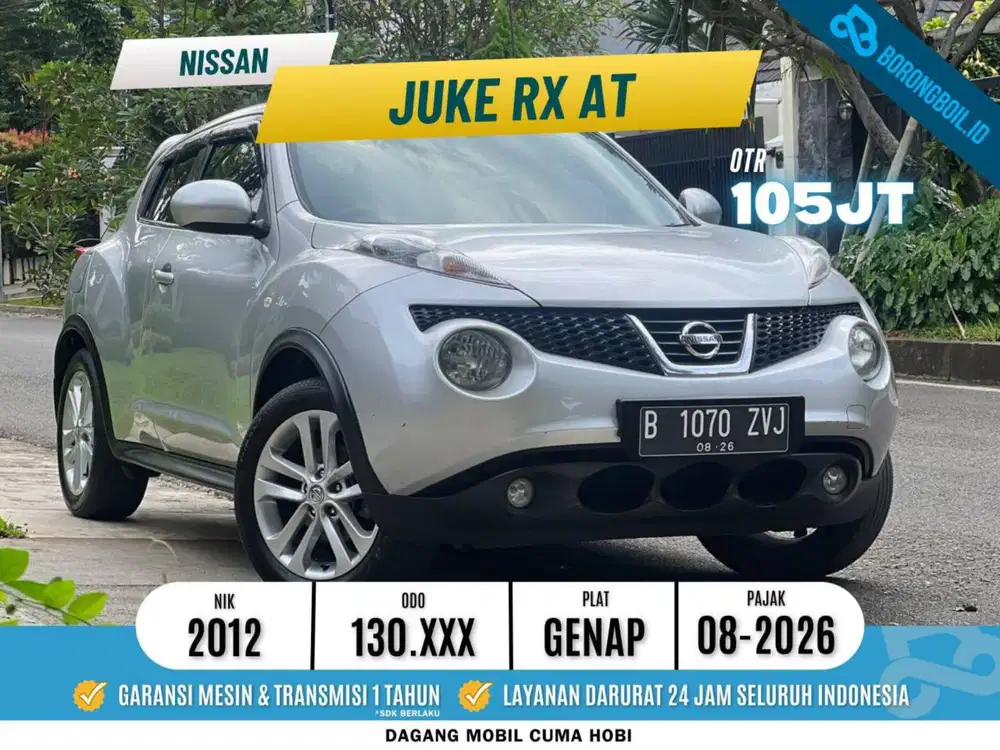 Nissan Juke RX At 2012 Silver 2013 agya brio jazz