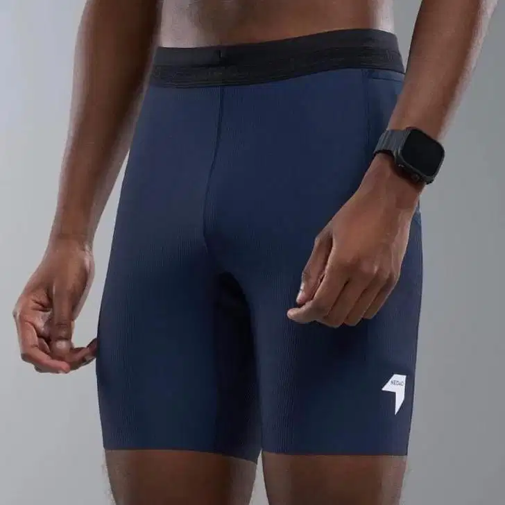 NEDAO VelocityX 1/2 Length Pro 7-inch Men’s Running Tight Blue Navy M