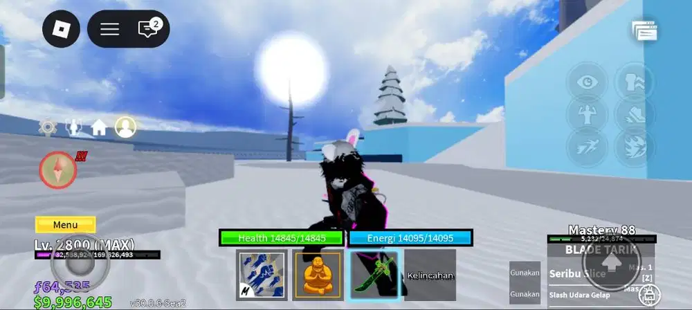 memakai buah Buddha mempunyai dark blade mempunyai map map yang lain