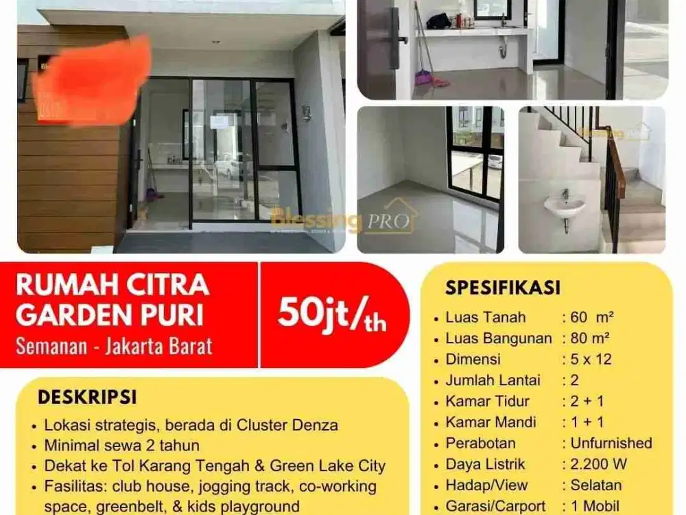 Disewakan Citra Garden puri