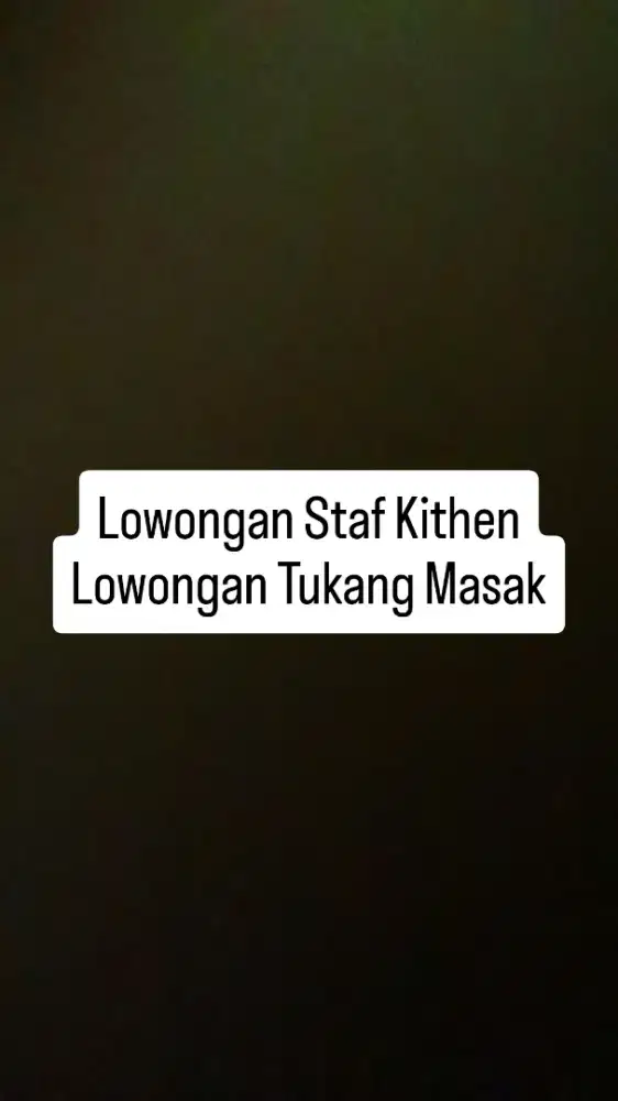 Lowongan Kerja cafe bagian kitchen bandung