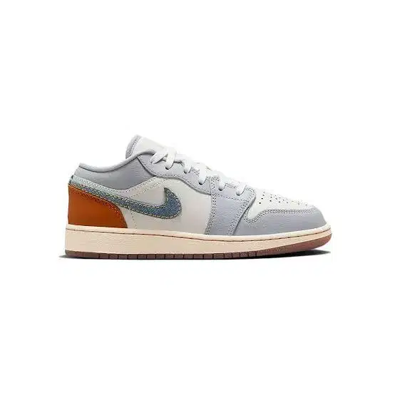 JORDAN 1 LOW GREY SWOOSH DENIM GS