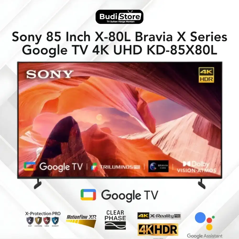 Sony 85 Inch X-80L Bravia X Series Google TV 4K UHD KD-85X80L