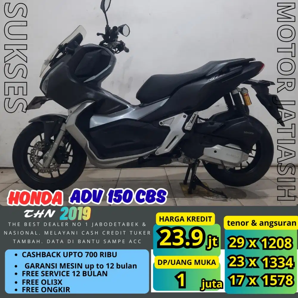PROMO SUKSES MOTOR DP TERMURAH PASTI BISA ACC HONDA ADV 150 CBS 2019