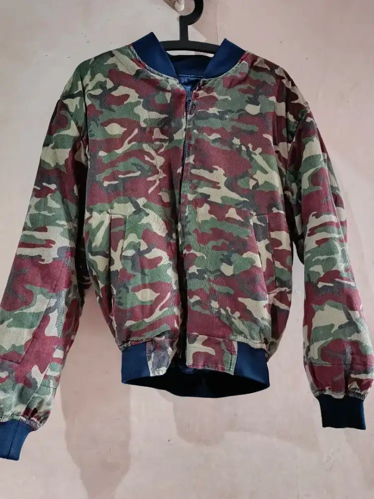 Jaket bomber loreng bolbal