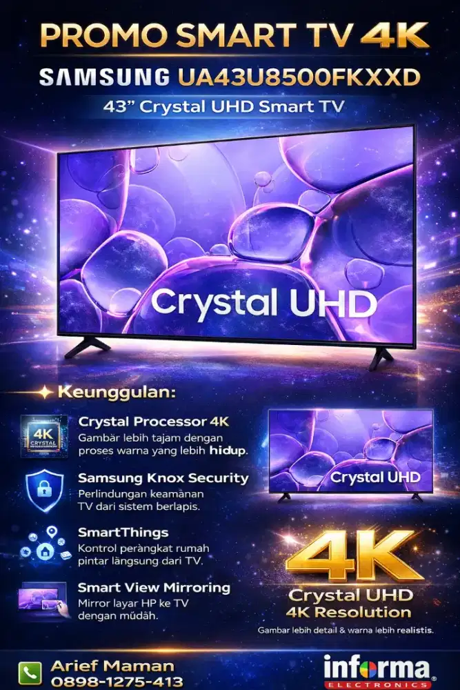 SAMSUNG SMART TV 43U8500F 4K UHD