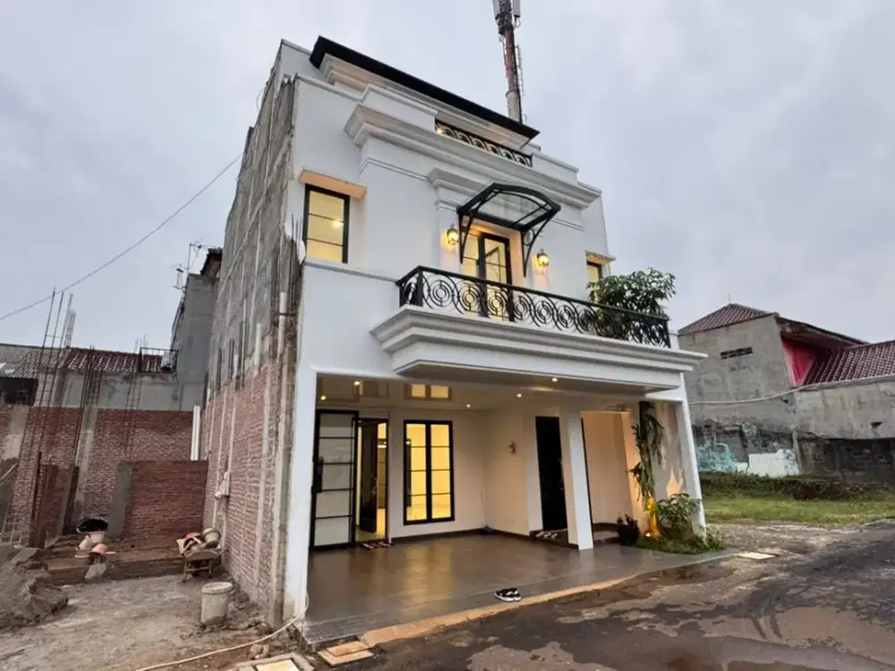 Dijual Kawasan Riverside Rumah Brand New Mewah 2 Lantai Konsep Modern Classic