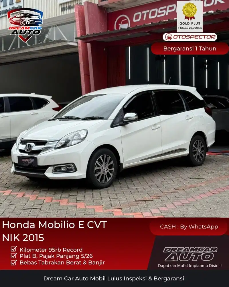 Honda Mobilio E CVT 2015 Non Prestige RS KM 95Rb