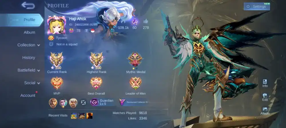 Akun ML Milik pribadi