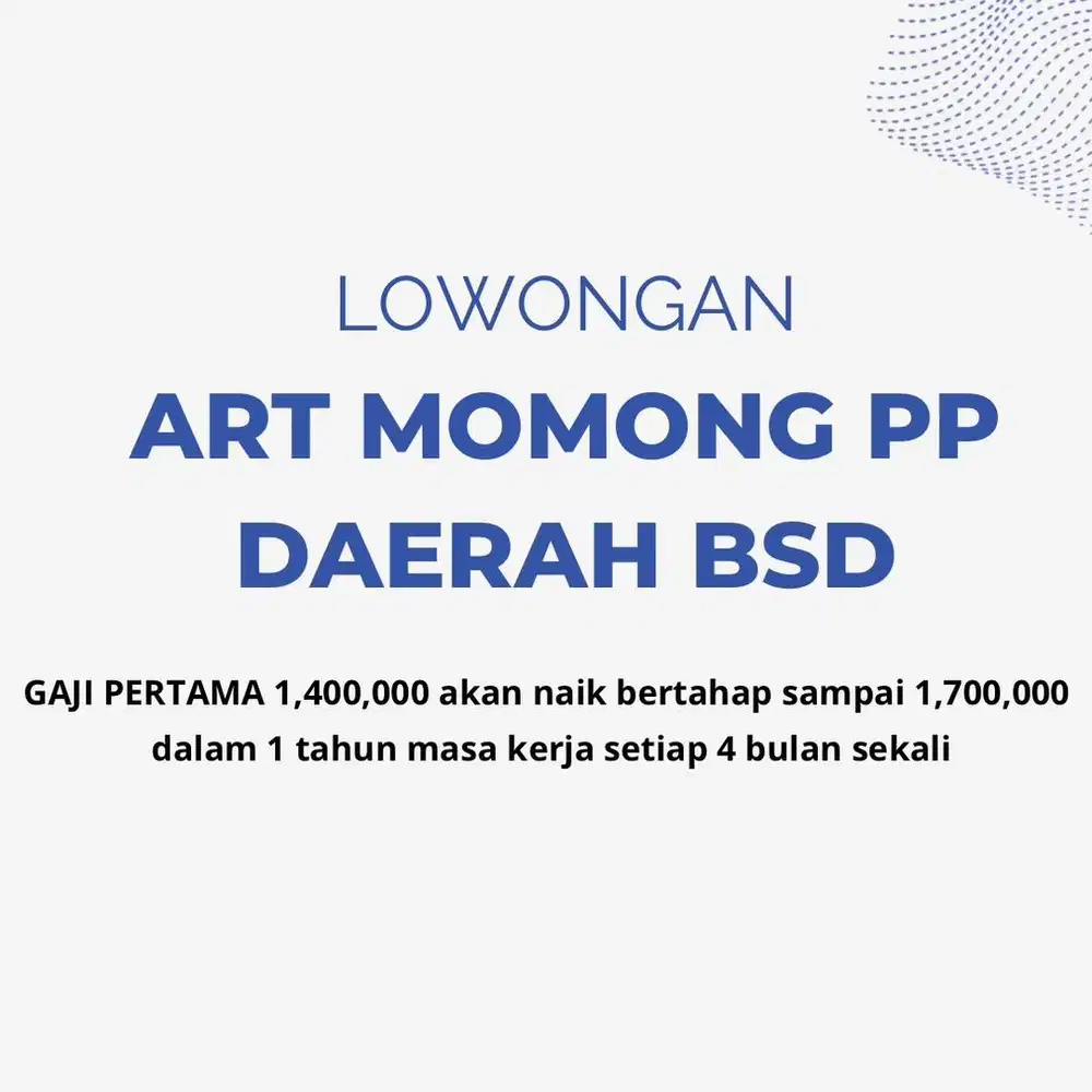 DICARI SEGERA ART MOMONG PP DAERAH BSD