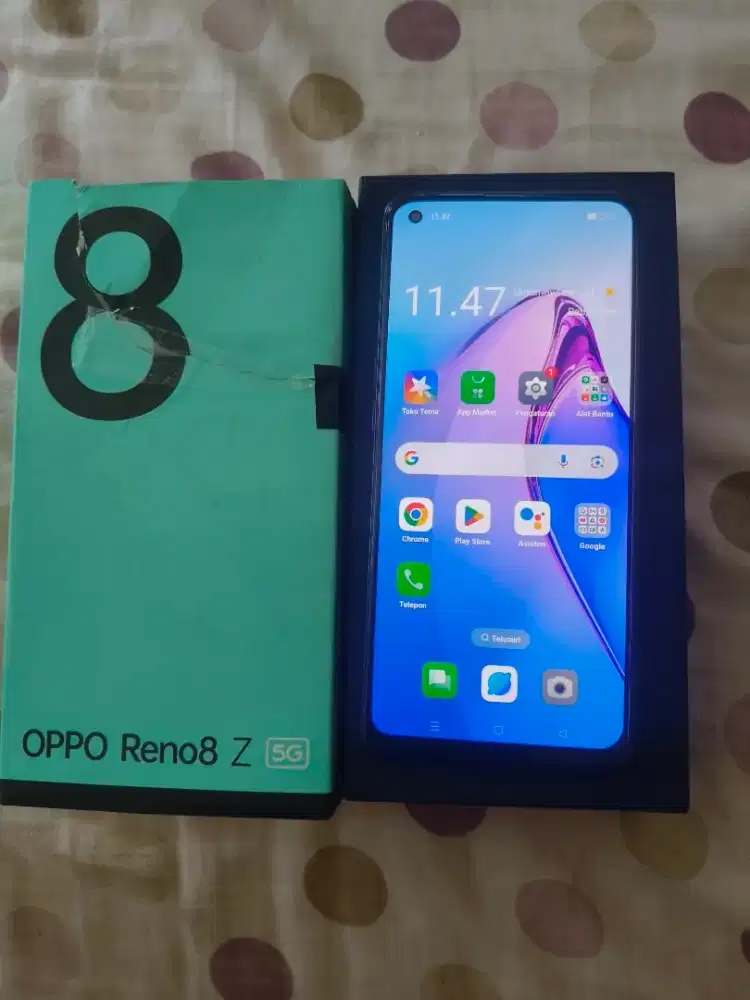 oppo reno 8Z 5G ram 8/256 fulset mulus