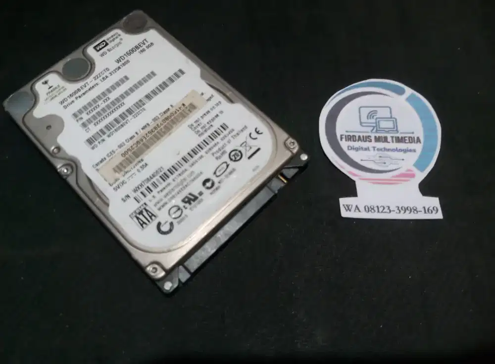 Harddisk WD 160GB internal 2.5 inc untuk Laptop Notebook CPU Komputer