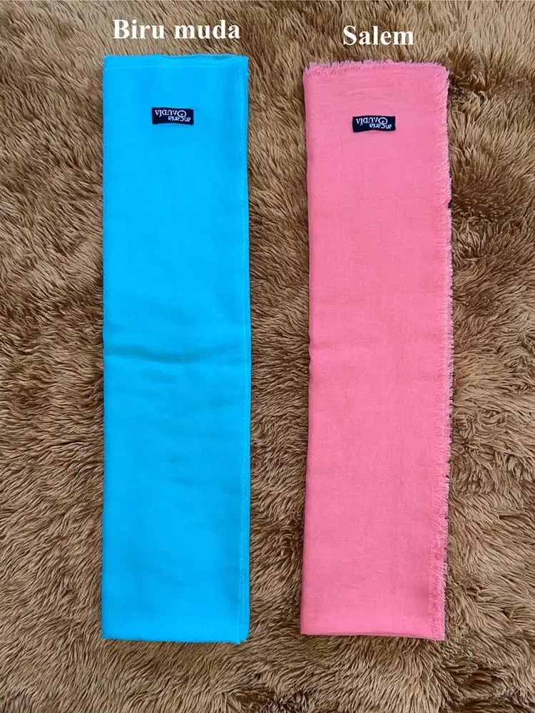 Jilbab Hijab Segiempat Polos Ansania Aleeya Saudia Voal Rawis Preloved