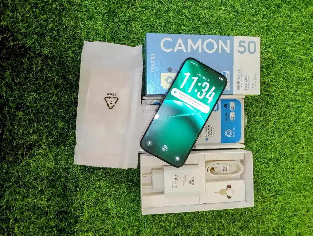 Tecno Camon 50 8/128 Fullset Like New Garansi Panjang