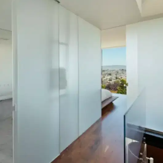 Stiker kaca film gedung sandblast one way Cutting sticker Oracal rumah