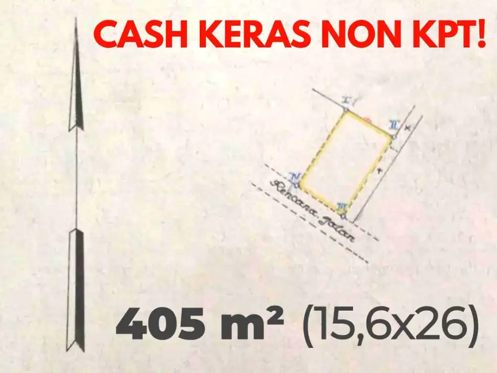 Jual Tanah 405 m² di Gunung Batu Sukaraja Kec. Cicendo dekat Tol Pasteur Bandung # Andir Cempaka