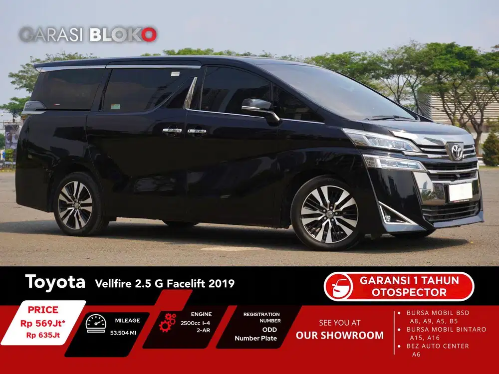 Toyota Vellfire 2.5 G Facelift CBU ATPM 2019