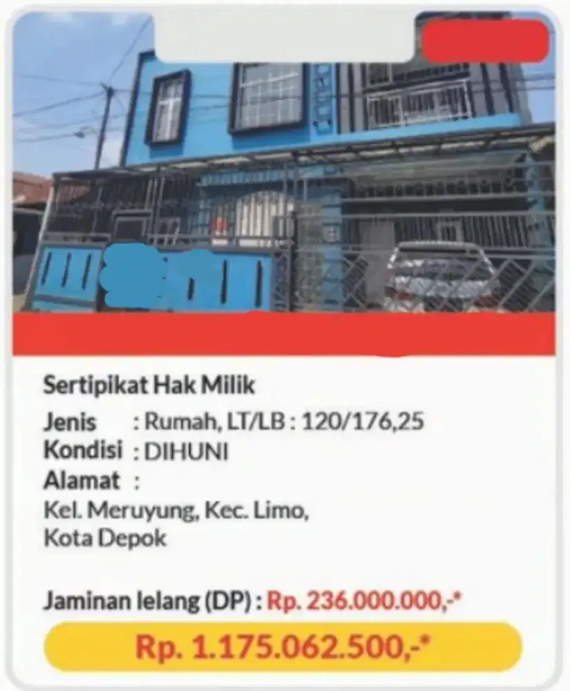 Dijual Rumah Siap Huni Meruyung Limo Depok