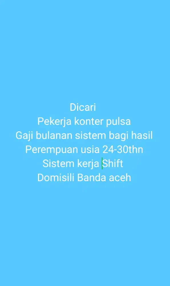 Lowongan kerja konter pulsa
