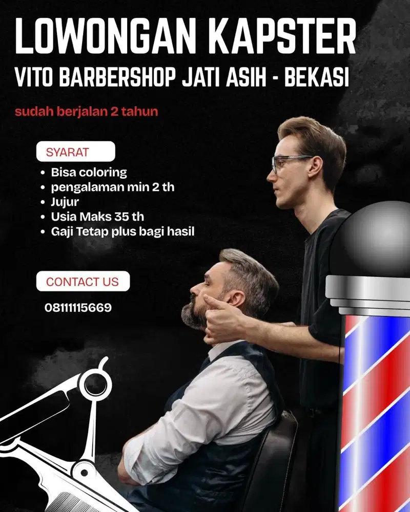Lowongan Barberman / Kapster