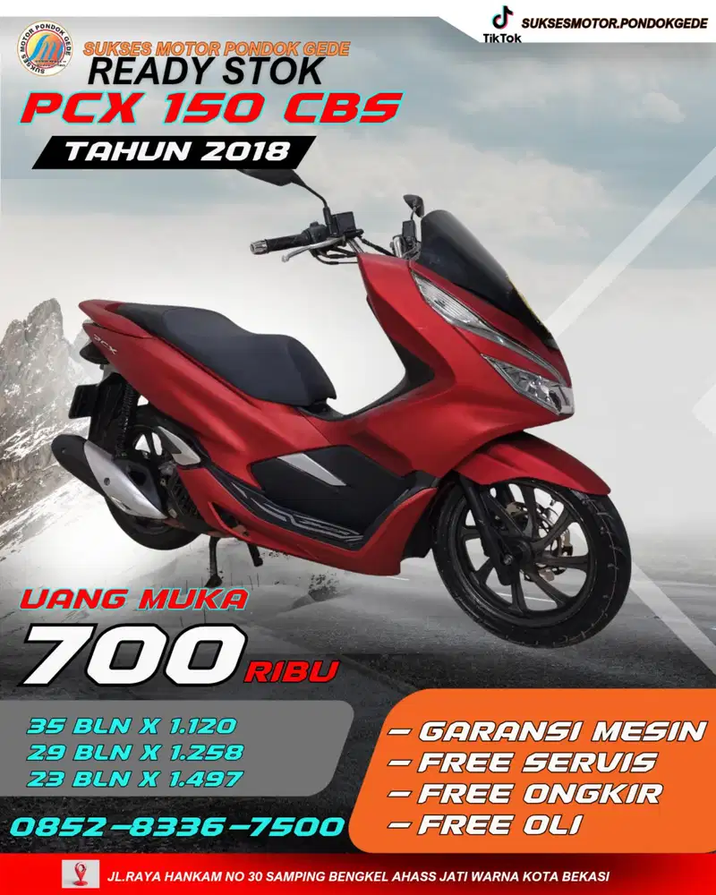 HONDA PCX 150 CBS TAHUN 2018 BERGARANSI DP RINGAN