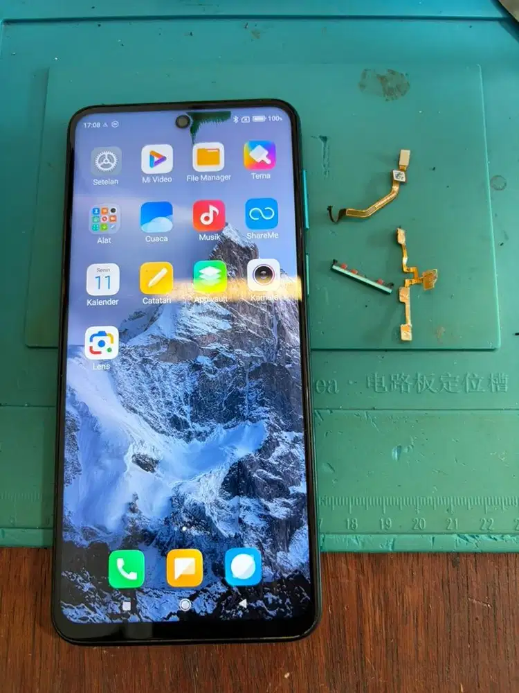 Ganti fleksibel on off, finger print & tombol luar redmi note 9 pro