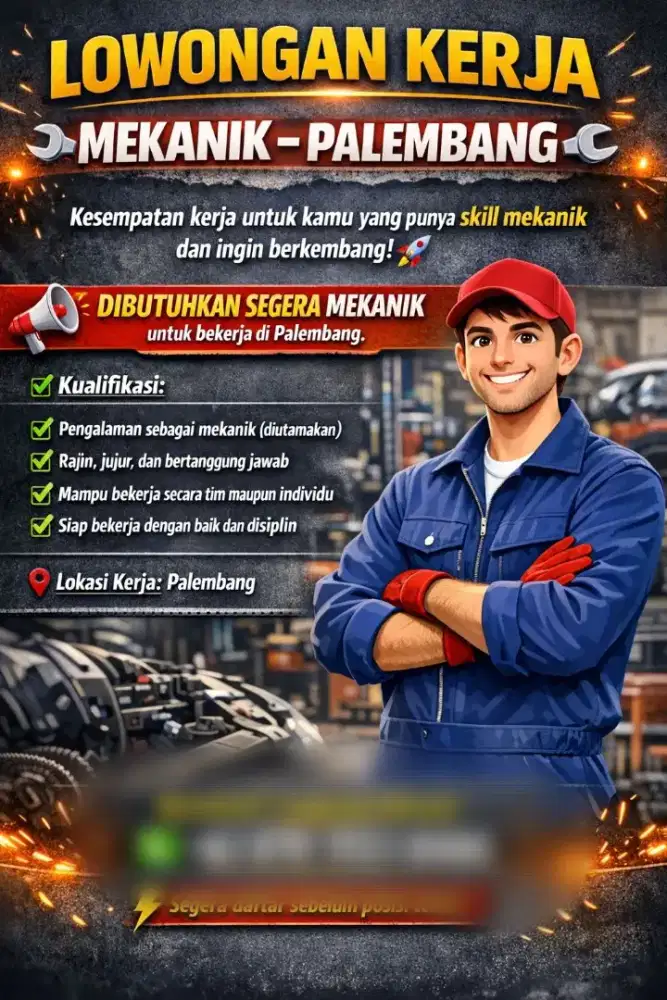 Lowongan Mekanik Motor Palembang