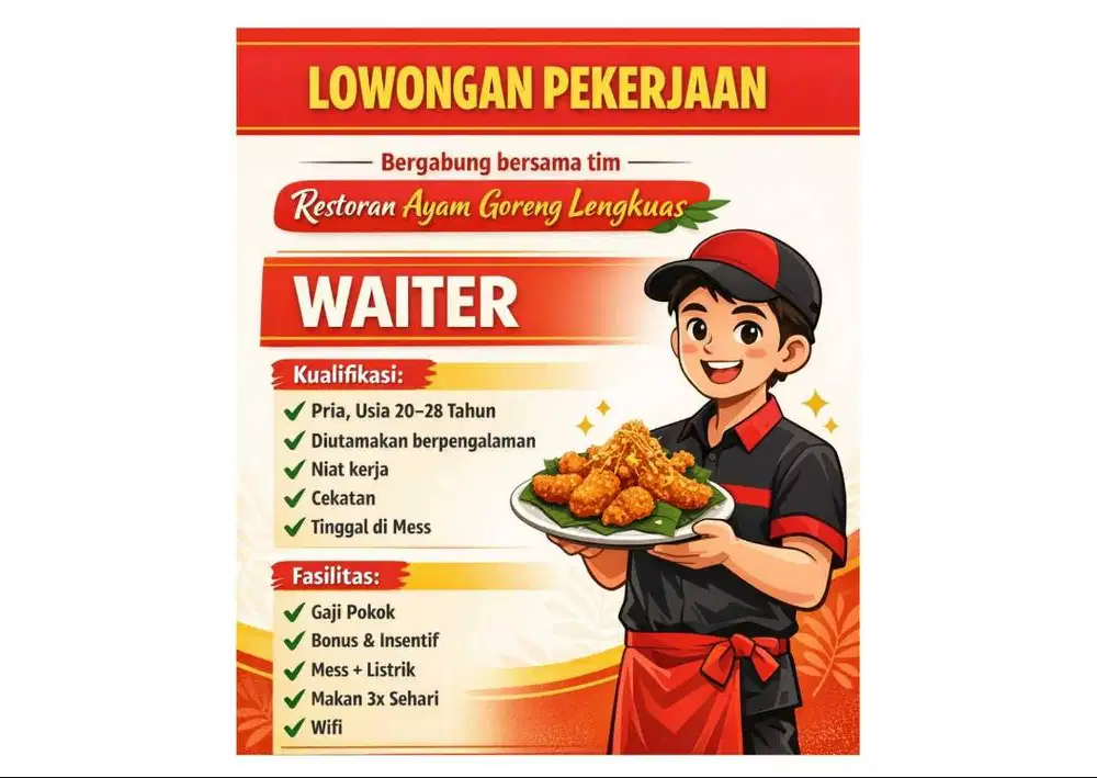 Dibutuhkan Waiters