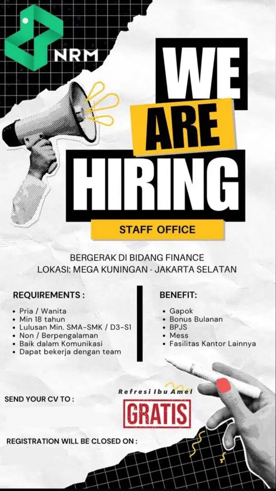 LOWONGAN PEKERJAAN SMA/SMK