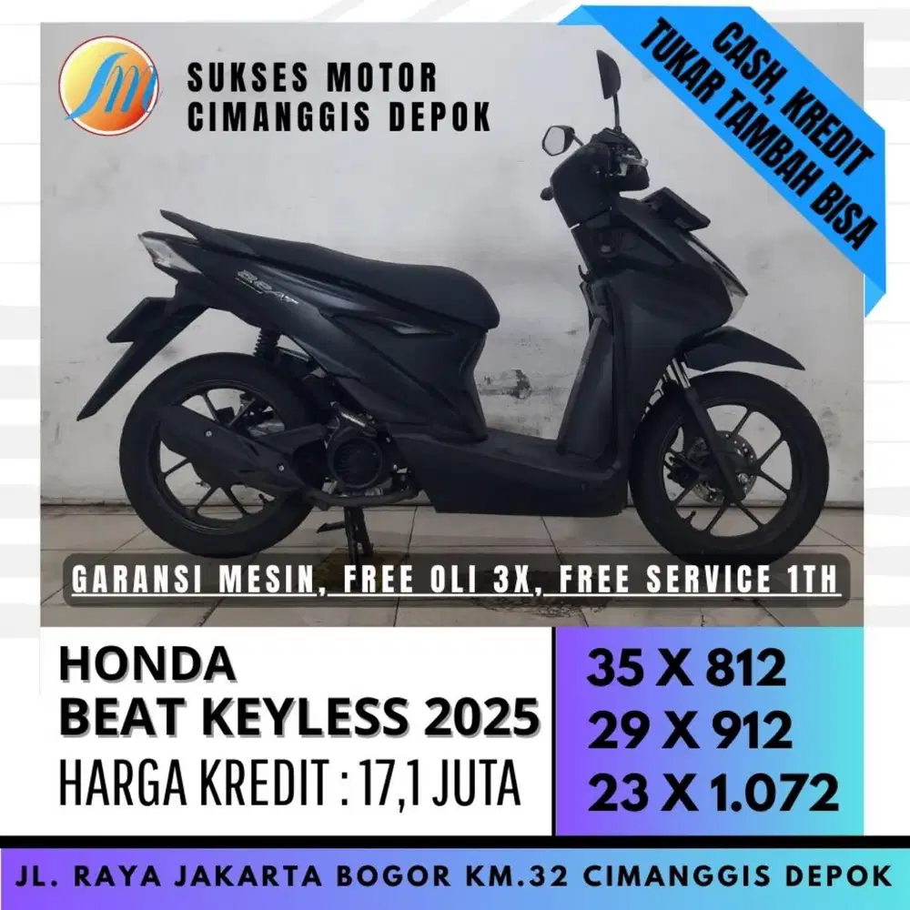 DP 600 BEAT SMARTKEY KEYLESS 2025 PROMO SUKSES MTR FREE SERVICE 1TH