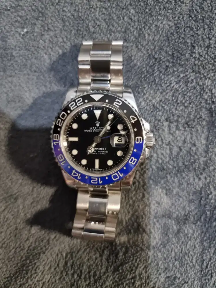 Jam tangan RLX Gmt master II Batman Swiss