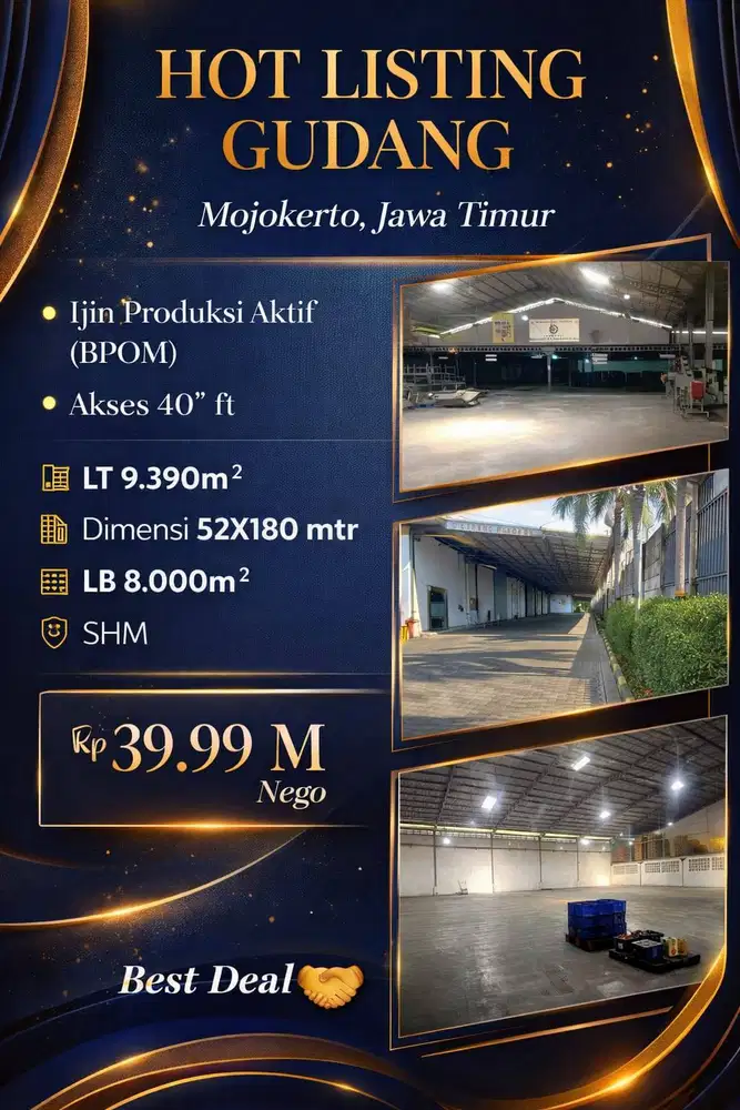 Hot Listing Gudang Mojokerto Jawa TImur