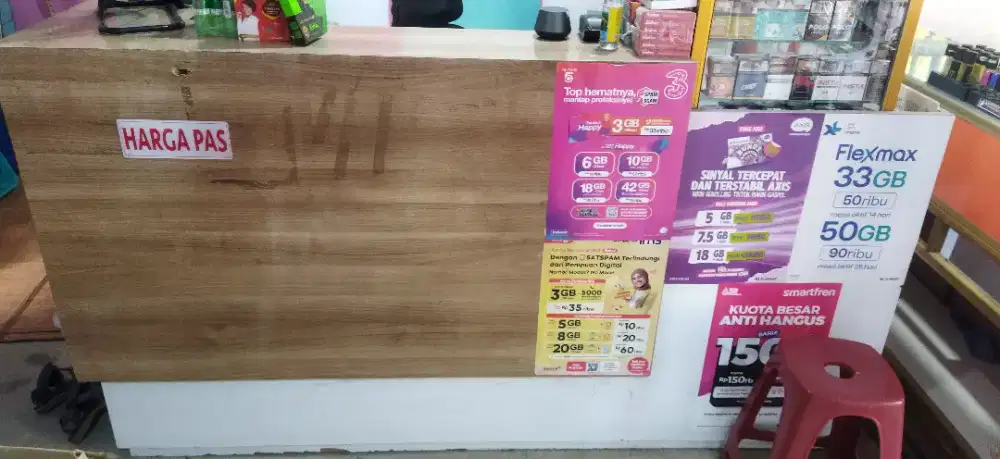 Meja KASIR L lengkap Laci