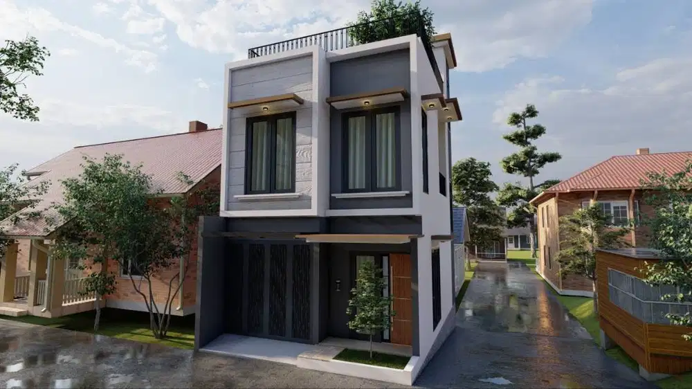 Desain Rumah Gambar Kerja dan 3D FREE RAB 3 JUTAAN