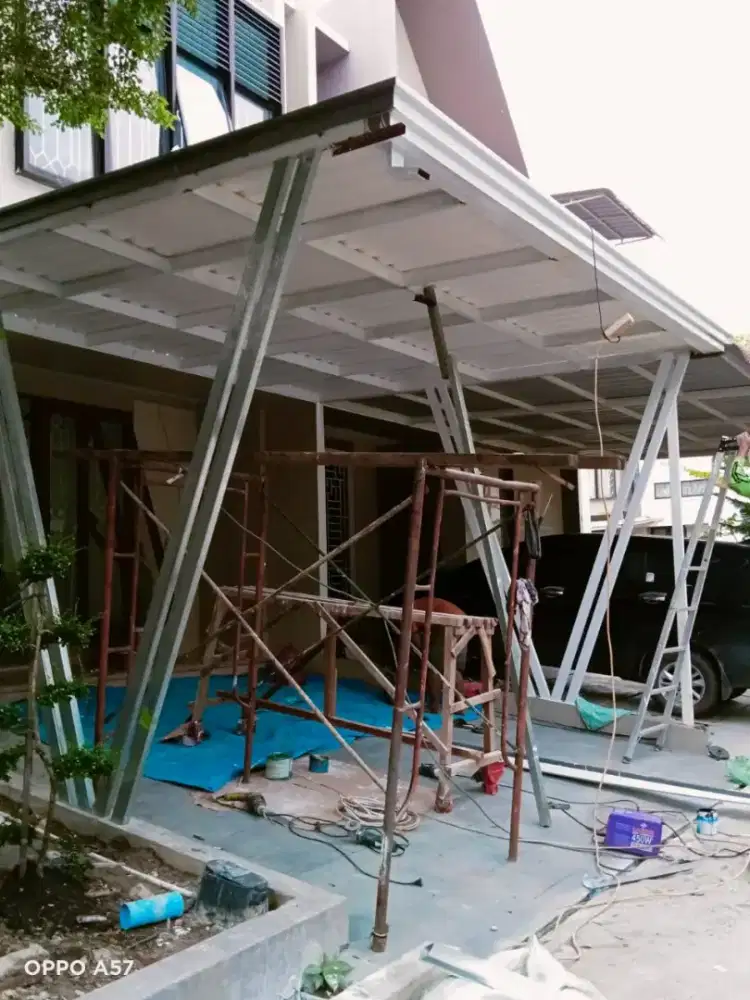 Tempahan kanopi atap alderon