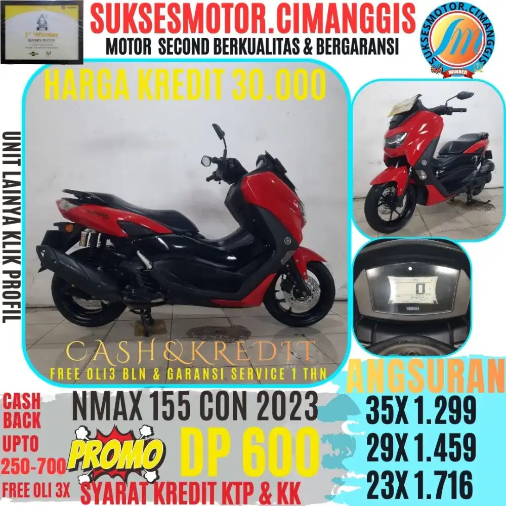 NMAX 155 CONECETED DP 600 CASHBACK UPTO700RBU FREEOLI3X SUKSESMOTOR