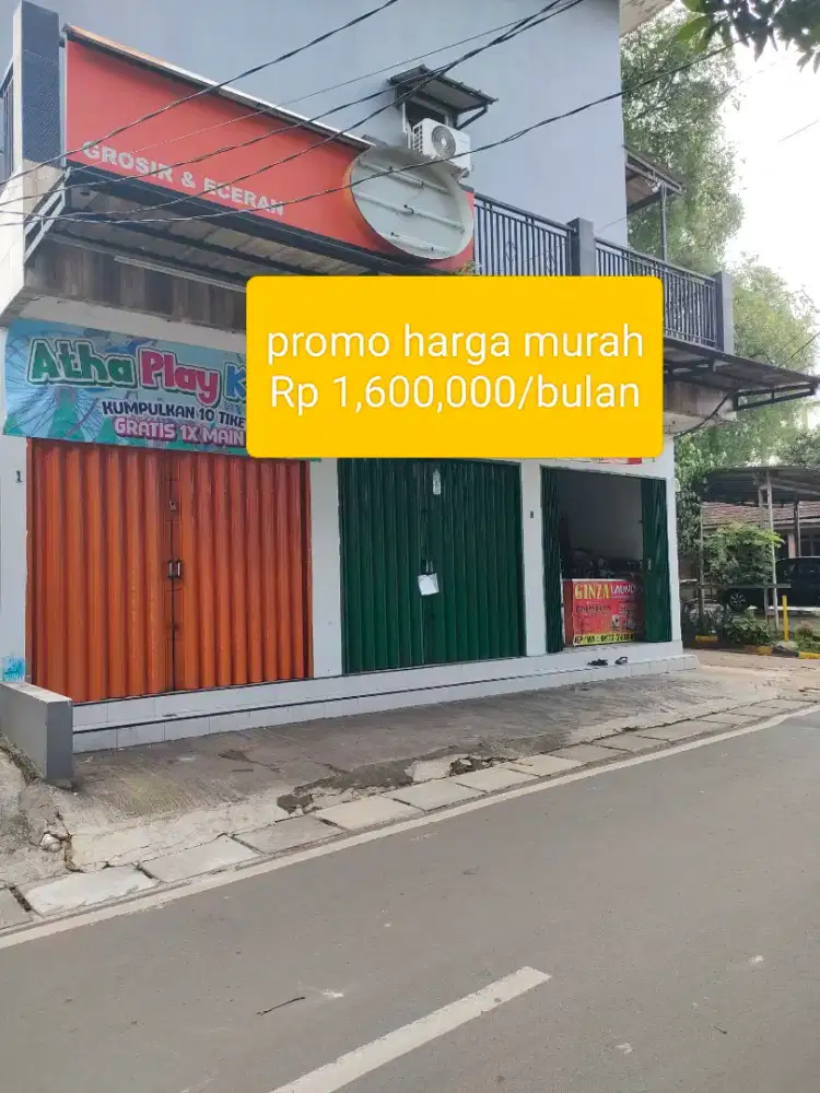 Disewakan ruko tempat usaha per bulan