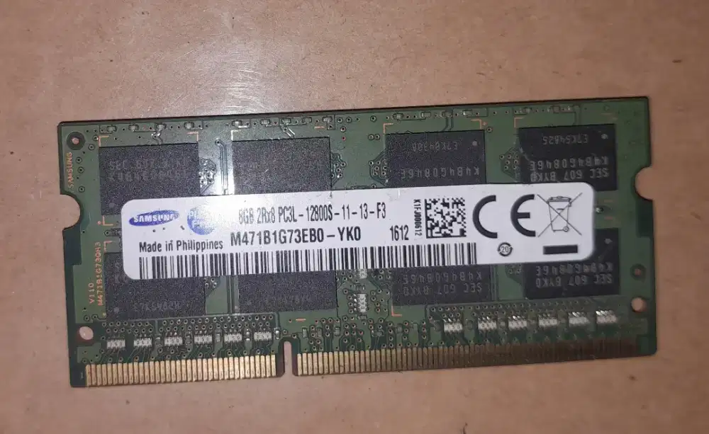 RAM LLAPTOP SAMSUNG DDR3 8GB PC3L 12800S