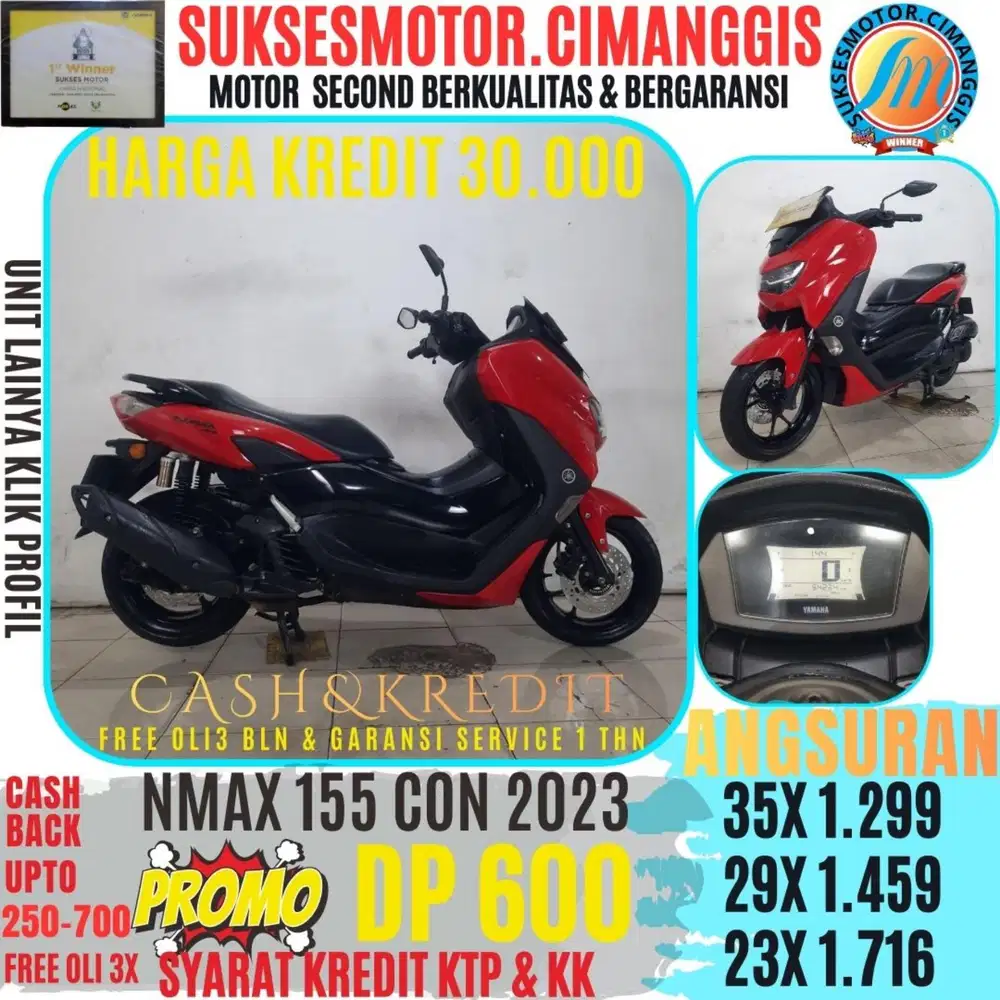 NMAX 155 CONECETED DP 600 CASHBACK UPTO700RBU FREEOLI3X SUKSESMOTOR