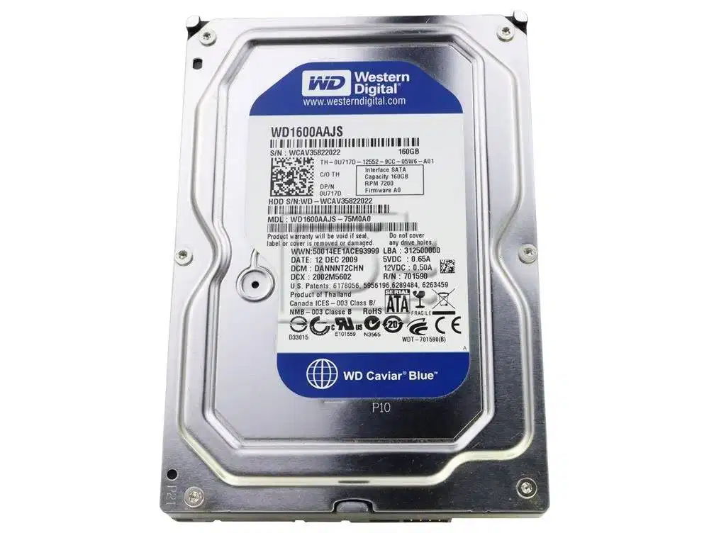 HDD Sata WD 160 GB Hardisk SATA Western Digital 3,5 Inch Untuk PC
