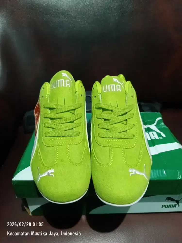 Puma Speed Cat hijau stabilo