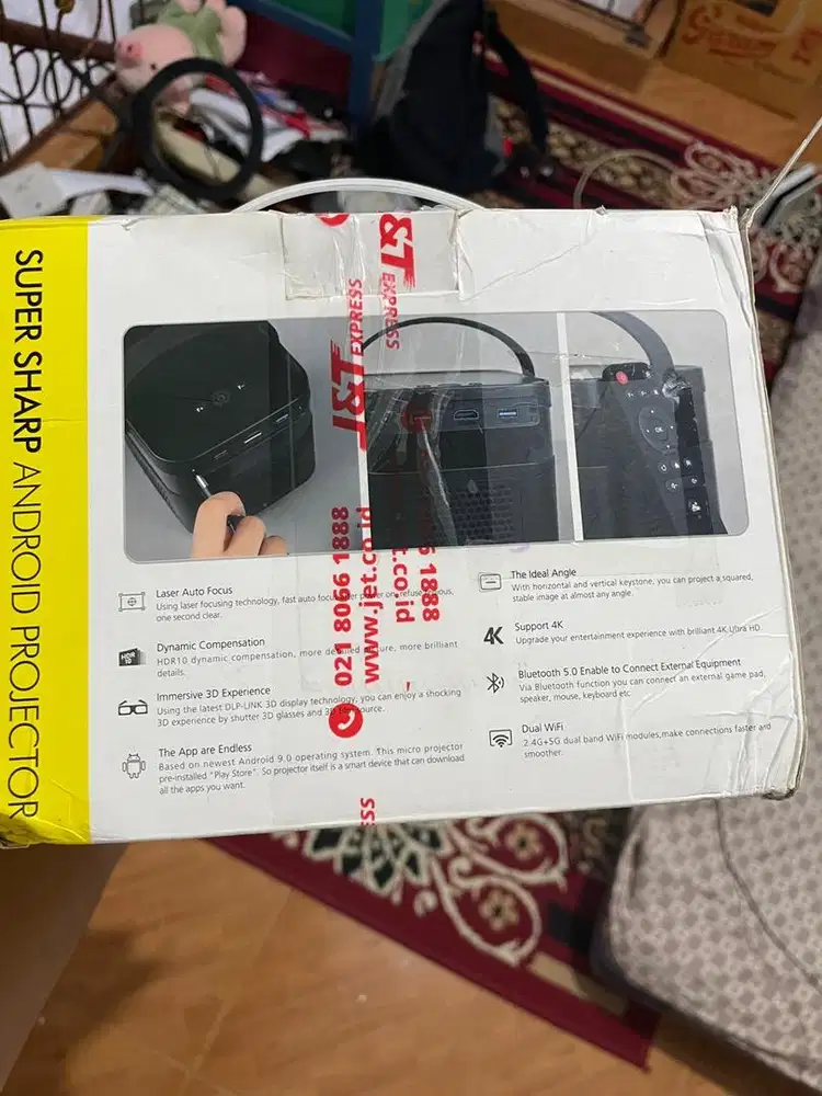 Projector Portable MPJ-02 Android | 350 ANSI Lumens | Support 4K 55