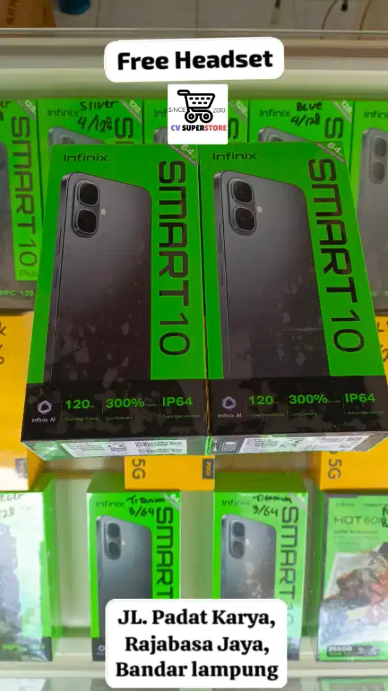 Infinix smart 10 4/128 segel bnib ori no repack garansi resmi